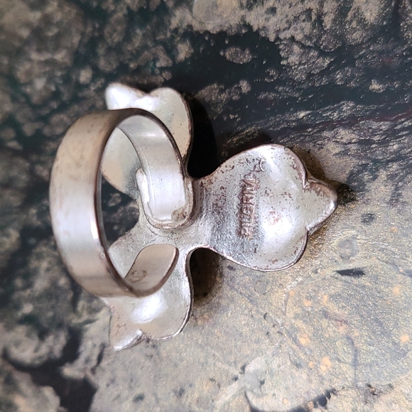 Silver Yellow flower adjustable ring pilgrim s - Picture 9 of 12